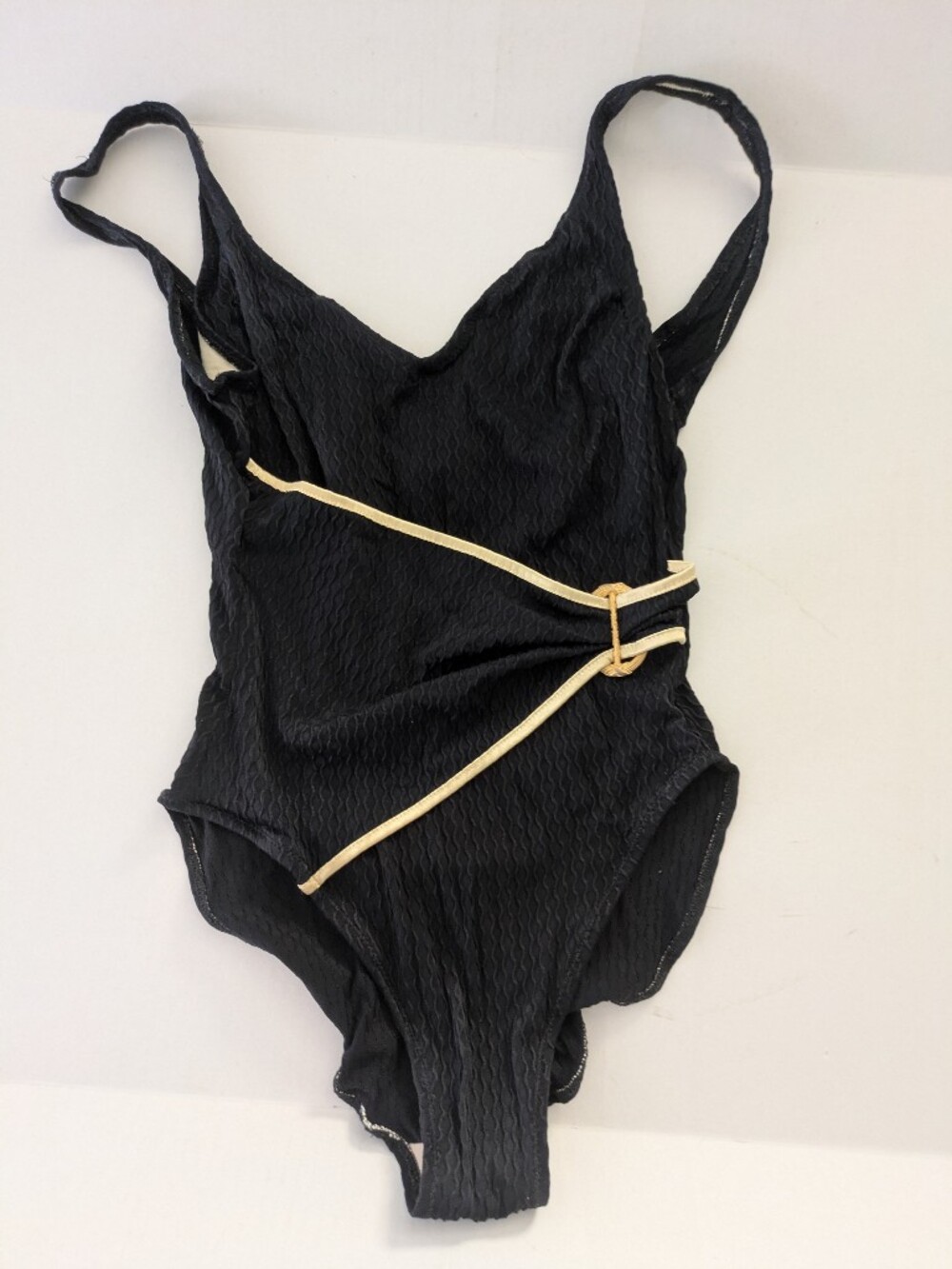 Vintage Tara Grinna bathing suit Black And Gold 36c